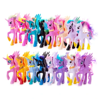 14 cm Môj Malý Pony Cartoon Dúha Unicorn Pony Fluttershy Iskru Rarit Anime Akcie Obrázok Modelu Detí, Narodeniny, Vianoce, Darček