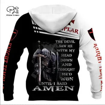 Noví ľudia, Rytieri Templar Lev Tlač 3d hoodies zábavnej vojak mikina na zips bunda Unisex streetwear Bežné Tepláková súprava pulóver
