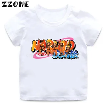 Chlapci/Dievčatá Naruto Cartoon Print T shirt Deti Uchiha Itachi Uzumaki Sasuke Kakashi Gaara Zábavné Anime Šaty Dieťa T-shirt,HKP4525