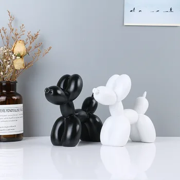 Nordic tvorivé roztomilý balón psa živice remesiel ornamenty, obývacej izby, spálne, mlieko, čaj obchod ploche dekorácie zvieratá