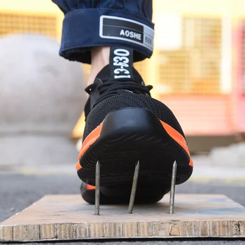 XPUHGM Značky Mužov bezpečnostnú pracovnú obuv 2020 módne Vonkajšie Oceľové kaplnka Anti-rozbíjanie Punkcia Doklad Konštrukcie, tenisky, Topánky