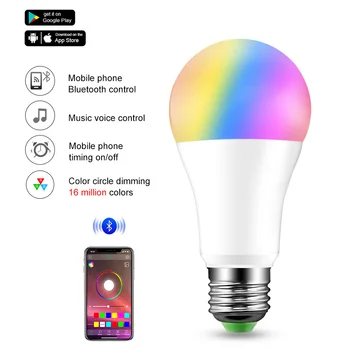 E27 RGB Svetelný zdroj 220V 110V Magic Led Lampa B22 RGBW Bezdrôtové Bluetooth 4.0 Smart Žiarovky Farbu Svetla Ovládanie Prostredníctvom Aplikácie 16 Miliónov Farieb