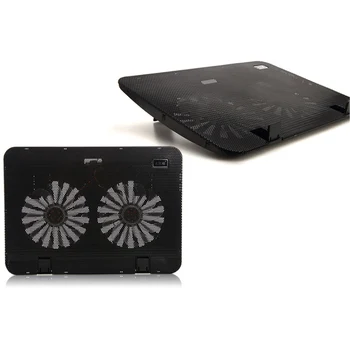 Nastaviteľné Dual USB Ventilátor Notebooku Odvod Tepla Chladnejšie Držiak na Stojan, Držiak