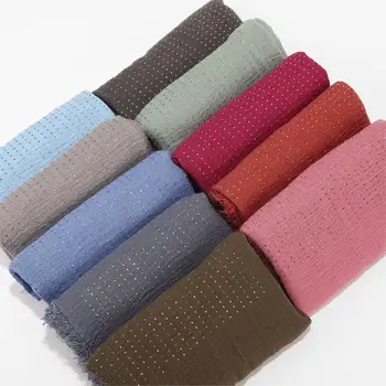 20PC/VEĽA Žien diaomd obyčajný viskóza bavlna hidžáb crinkle šatkou perličiek zábal hlavový most 180*90 cm môžete vybrať farby