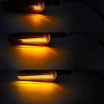 Univerzálne LED smerovku Motocykel Tečie LED Šípka Žltá Lampa Zadné Zase Signál Brzdové Svetlá, Ukazovatele Pre Honda, Yamaha