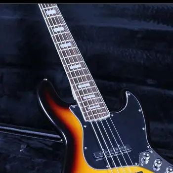 Pôvodné Custom Shop Jazz Bass 5 Reťazcové Elektrické basgitary Z-ZV2 3TS Lak Aktívne Zapojenie, Batérie Prípade, Telo lipa