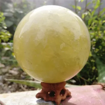 1kgs Prírodné Citrine Kremeň Oblasti Loptu Liečivé Kamene, Kamenné Domáce Dekorácie Crystal Ball So základným Dary