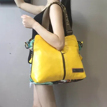 2020 nový, originálny Ženy kabelky ženskej módy crossbody taška tlač ramenný plátno taška prenosná slung originálne kožené tašky