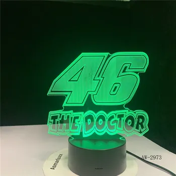 46 Lekár 3D LED LAMPY, NOČNÉ SVETLO Drop Shipping Hot RGBW Žiarovka Vianočné Dekoratívne Darček Cartoon Hračka Luminaria AW-2973