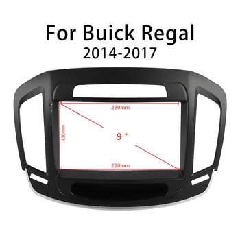 New Black/Brown ABS Plast Výbava Facia Rám Pre Buick Regal-2017 Prerobit Auto Android Rádio Navigator DVD Montáž Palubnej dosky