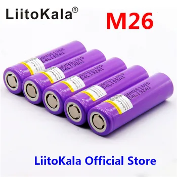 5 ks na originálne LiitoKala pre M26 18650 2600mah 10A ICR18650 m26 2600mAh 3,7 v účtovať 18650 pre baterku power bank