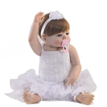 KEIUMI Plný Vinylové Telo Reborn Baby Doll 57cm Realisticky Dieťa Reborn Realistické Princezná Dievča, Dieťa, Bábiky Pre Deti na Vianoce Darček Vaňa Hračka