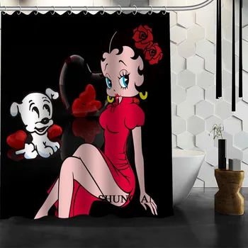 Vlastné Betty Boop Sprchový Záves Moderné Textílie Vaňa Záclony Domova Záclony Viac Veľkosť Vlastné Váš obrázok