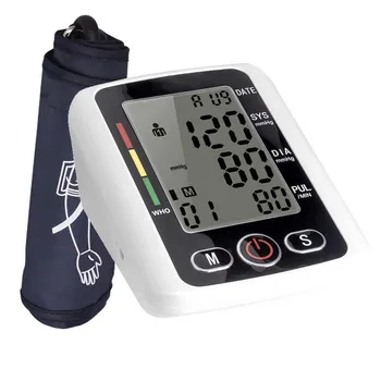 Tonometer Pulzu Meranie Sphygmomanometer putá Automatické LCD digitálny Hornej končatiny Krvný Tlak Monitor PR stroj tester meter
