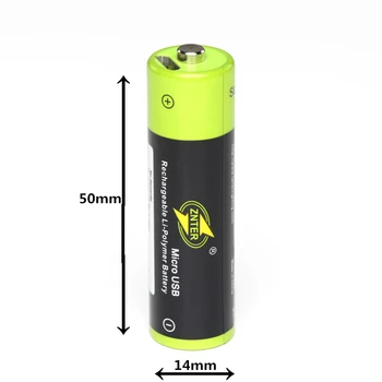4pcs/veľa ZNTER AA Nabíjateľné Batérie 1,5 V AA 1700mAh USB Nabíjanie Lítiových Batérií Bateria bez Micro USB Kábel