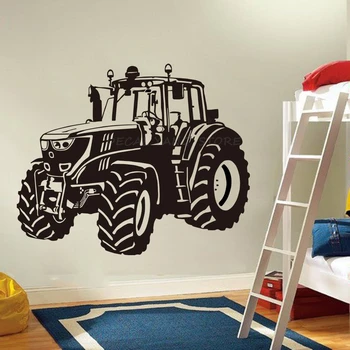 Chlapci Detská Izba Detská Izba Cartoon Traktor Truck Auto Vozidla Nálepky Na Stenu Spálne Dekorácie Vinylové Fólie Wall Art Decor 1559