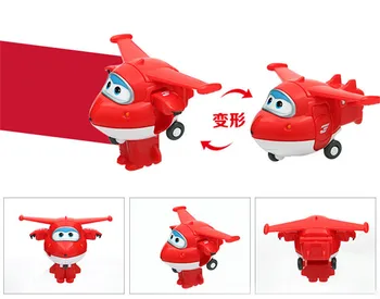 Super Krídla Mini Lietadlo ABS Robot hračky Action & Hračka Údaje Super Krídla Transformáciu Robota Jet Animácie Deti detský Darček