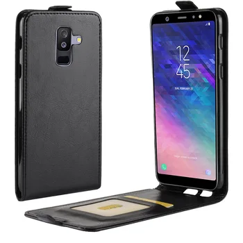 Luxusné Zvislé Kožené puzdro Flip Pre Smausng Galaxy A9 A7 2018 A8, A6 Plus Telefón Zadný Kryt Peňaženky prípade A8s A6s A2 Core A9 hviezda