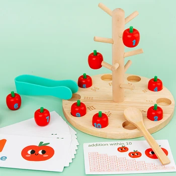JaheerToy Matematika Hračky Detí Apple trhanie Hry Digitálne Poznanie Montessori Raného Vzdelávania Hračky pre Deti