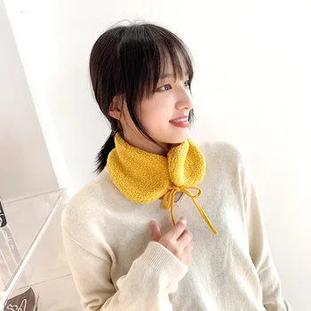 2019 zimné kórejský štýl falošné umelú kožušinu golier zimné žena hrubé teplé chrániče sluchu multi-purpose dvojakým použitím Krku Teplejšie krčí ramenami