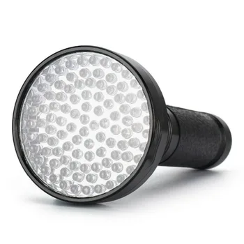 100 LED UV Ultra Violet Blacklight Baterka Lampa Kontrolné Svetlo Camping 395nm Horák