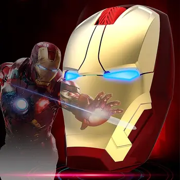 WEYES Bezdrôtová myš pre Iron man vzhľad Tvorivé úspora energie Prenosný počítač hry myší najlepších Umenie