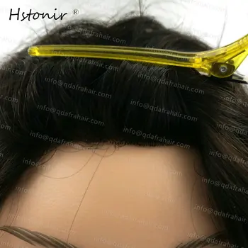 Hstonir Afra Vlasy Náhradné Systémy Mono Čipky NPU Indickej Remy Vlasy Toupee Pánske Vlasy Kus Skladom H008