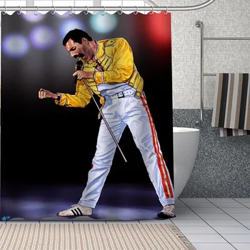 DIY Kúpeľňa Odolné Vlastné Freddie Mercury Sprchové Závesy Kúpeľňa Záclony Umývateľný Polyester pre Vaňou Art Decor