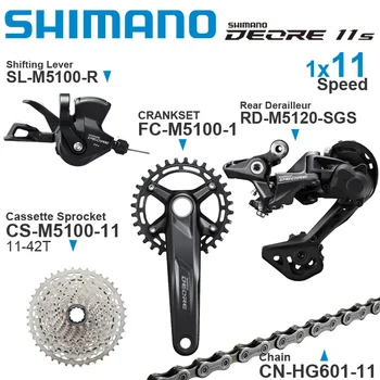 SHIMANO DEORE M5100 11v Sada Shifter M5120Rear Prehadzovačky SHADOW RD 1x11-rýchlosť Kazeta Reťazca Originálne diely pre MTB bicykel