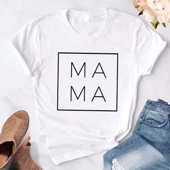 Mama Námestie Ženy tričko Bavlna Bežné Vtipné tričko Darček Pre Dámu, Nové Mama v Pohode Top Tee 2020 Matka Teplé Darček Súčasnosti T-shirt