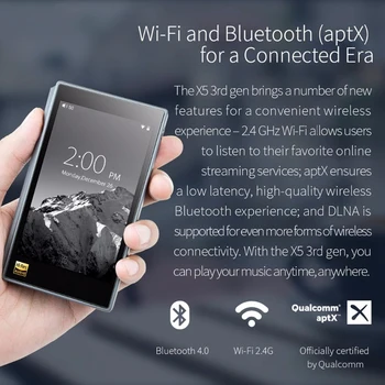 Fiio X5III X5 3nd Gen Android MP3 HIFI Lossless Prehrávač Hudby Vyvážený Výstup, Bluetooth Audio AK4490 smernice o nebezpečných LÁTKACH 32G DAC WIFI APTX