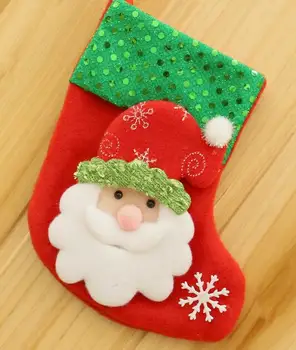 200 Ks Mini Vianočné Pančuchy Ponožky Santa Claus Candy Darčeková Taška Vianočný Strom Decor Festival Strany Ornament