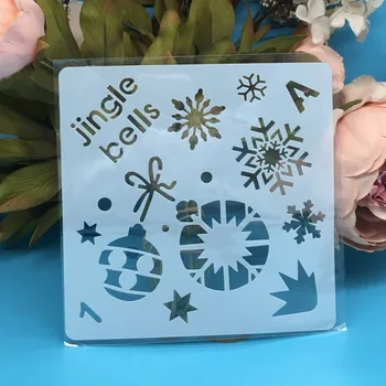 8Pcs/Set 13cm Vianočné Model DIY Vrstvenie Blany Maľovanie Zápisník Sfarbenie Razba Album Dekoratívne Šablónu Karty