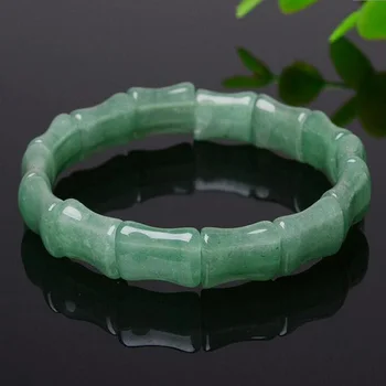 Jadery Klasické Prírodné Green Jade Emerald Náramky Pre Ženy Geometrické Drahokam, Náramky, Prívesky Najlepší Darček Jemné Šperky 2019