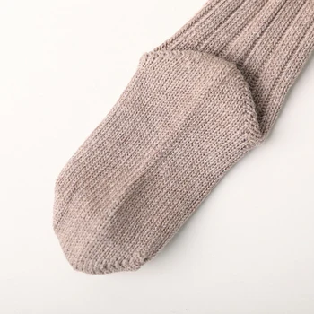 Deti ponožky dievčatá ponožky pre dievčatá zimné deti ponožky hrubé vlákno pletenie ponožky baby girl teplé bavlnené ponožky, módne velvet luk