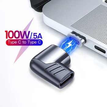 100W USB C Magnetický Adaptér Typ-c Mužov Magnetom USB C Ženské Nabíjanie Konektor Pre Mackbook Pro Samsung USB-C Konvertor