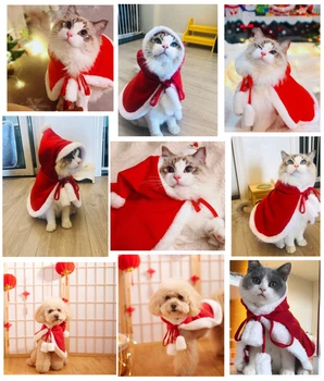 Sladké Oblečenie Pre Malé Psy Vianočné Mačka, Pes Plášť Chihuahua Zime Teplý Pes S Kapucňou, Mäkký Pes Kostým Domáce Zvieratá