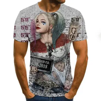 2020 Nové Módne Pánske horor, T košele Lete pánske, Krátky Rukáv T-shirt Bežné 3D Zombie Tlač Rock Tričko Pre Muža Plné Tlačené