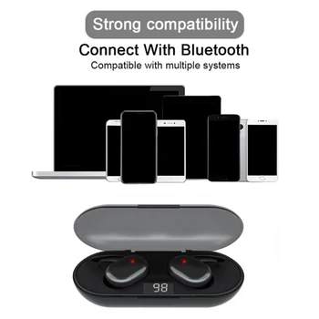 Q2 TWS Bluetooth 5.0 Bezdrôtový Smart-Touch Redukcia Šumu Slúchadlá pre Telefón vysokú kvalitu zvuku a vynikajúce hudbou čas