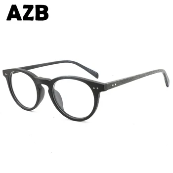 AZB Vintage Jasné Okuliare Cat Eye Drevené Okuliare, Rám Muži Ženy Transparentné Šošovky, slnečné Okuliare Dreva Optických Okuliarov, rámov