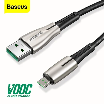 Baseus Micro USB Kábel VOOC 4A Flash Poplatok Za OPPO MicroUSB Kábel 2A Nabíjačku Na Samsung Huawei Android Mobilný Telefón, Kábel 2m