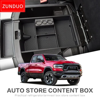 ZUNDUO Opierke Úložný Box pre Dodge RAM 1500 2500 3500 2009-2018 Interiérové Doplnky ABS+PVC Upratovanie, Úložný Box