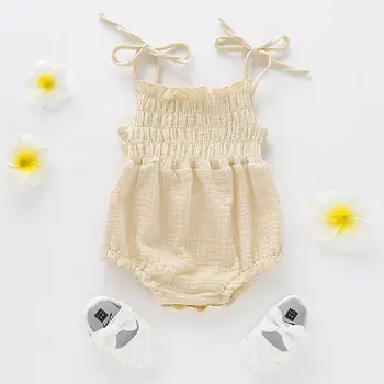 Letné Oblečenie 6Color Lete Novorodenca Baby Girl Pevné Romper Jumpsuit Oblek Oblečenie Detské Oblečenie