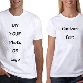 DIY Fotografiu, Logo Značky T shirt Ženy ropa mujer Grafické Prispôsobené Tlačiť T-shirt Bežné VLASTNÝ TEXT Top Tee Jar Leto Tričko