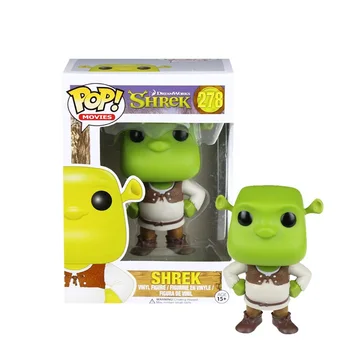 Funko Pop Filmy 278# Shrek 10 cm Vinyl Akčná Hračka Údaje brinquedos Kolekcie Bábika Pôvodný Model Hračky pre Deti darček