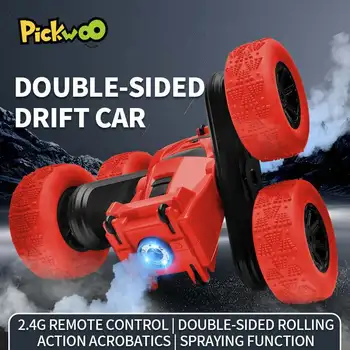 Pickwoo C7 Pro RC Stunt Car s Hudbou LED Svetlo, 2.4 Ghz 4CH Sprej Drift Deformácie, Diaľkové Ovládanie Vozidla 360 Stupeň Flip Hračky