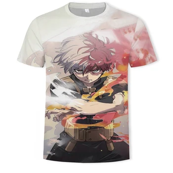 Anime 3D tlač fashion T-shirt mužské a ženské páry hrdina akadémie Anime street oblečenie voľné a pohodlné textílie O-krku
