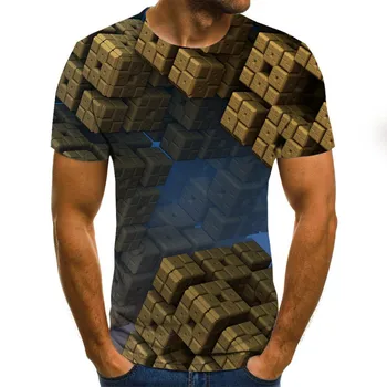 2020 Nové Troch-dimenzionální vír, T-košele pánske Letné 3D Tlač Bežné 3D tričká Topy Tee XXS-6XL