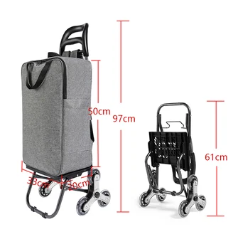 Pre starších Upstair nákupný vozík vozík veľké položka vozíka prípade, skladací prívesný vozík domáce prenosné ženy nákupné tašky