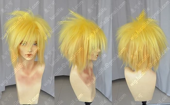 Anime NARUTO Namikaze Minato Lemon Yellow Syntetické Vlasy Cosplay Kostým Parochňu + Parochňu Spp